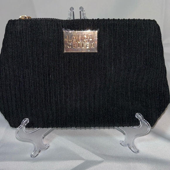 2/$30 LAURA GELLER Corduroy Makeup Cosmetic Bag a Gold "Laura Geller" label. - Picture 1 of 7